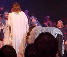 Jesus going into Jerusalem